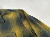 60s Woolshire Shadow Plaid Loop Wool shirt XL Mustard&Black