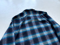 60s Pendleton ShadowPlaid Board Shirt XL Blue