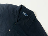 90s Polo Ralph Lauren Silk&Cotton Loop Shirt XL Black