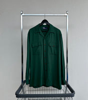 90s Polo RalphLauren Rayon Loop Shirt M ForestGreen
