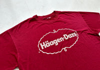 90s Haagen Dazs Logo T-shirt Burgundy