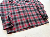 90s Pendleton Shadow Plaid Board Shirt XL Gray&Red