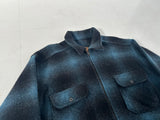 90s WOOLRICH Shadow Plaid Wool Jacket L Black&Blue