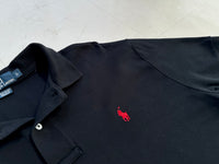 90s Polo Ralph Lauren 100%Cotton Polo Shirt L Black