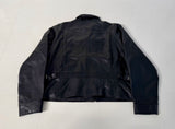 90s Polo Ralph Lauren Leather Double Breasted Riders Jacket XL Black