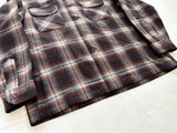 60s Pendleton ShadowPlaid Board Shirt XL Brown