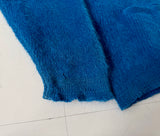 60s CAMPUS Mohair Cardigan L RoyalBlue