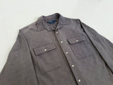 90s Polo Ralph Lauren BENFORD Houndstooth L/S Shirt M Black