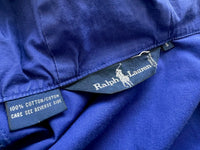 90s Polo Ralph Lauren Hooded Cotton Coat S RoyalBlue