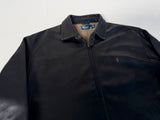 90s Polo Ralph Lauren Leather SwingTop Jacket XL Black
