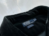 90s Polo Ralph Lauren ARMOND Velvet L/S Shirt XL Black