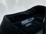 90s Polo Ralph Lauren ARMOND Velvet L/S Shirt XL Black