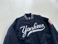 NewYork Yankees Nylon Varsity Jacket L Navy