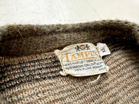 60s CAMPUS Diamond Mohair Cardigan XL Khaki
