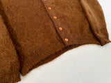 60s Sears Mohair Cardigan M DeepBrown