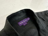 Ralph Lauren Purple Label 100%Linen L/S Shirt M Black