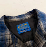 90s Pendleton Shadow Plaid Board Shirt M Black &Blue