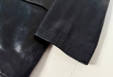 90s Polo Ralph Lauren Double Breasted Leather Coat L Black