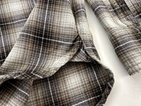 90s RRL Shadow Plaid Work Shirt L Mocha