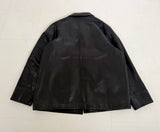 90s Polo Ralph Lauren Leather CarCoat XL Black