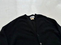 60s THANE Mohair Cardigan L Black