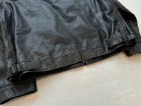 90s Polo Ralph Lauren Leather Zip Jacket XXL Black