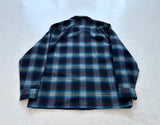 60s Pendleton ShadowPlaid Board Shirt XL Blue
