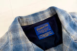 90s PENDLETON Shadow Plaid Board Shirt L Blue
