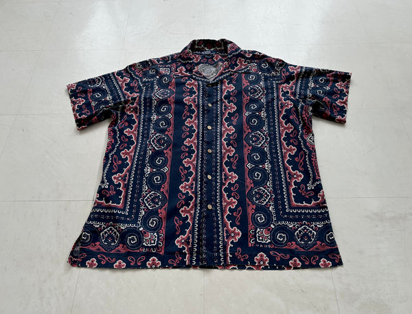 90s Polo Ralph Lauren VINTAGE CAMP Big Paisley Loop Shirt L