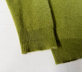 60s Mohair Cardigan M OliveGreen
