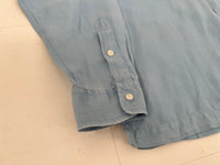 90s Polo Ralph Lauren Silk&Linen L/S Shirt XL LightBlue