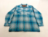 90s Pendleton Shadow Plaid Board Shirt L Turquoise