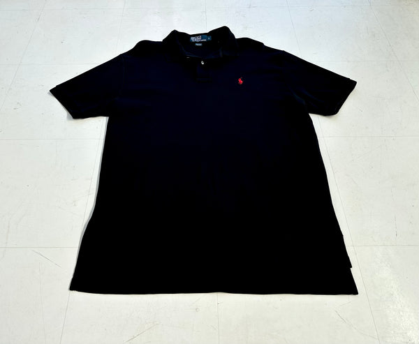 90s Polo Ralph Lauren 100%Cotton Polo Shirt L Black
