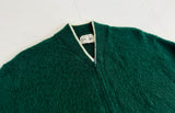 60s Lamb Knit Mohair Zip Bomber Jacket XL RoyalGreen