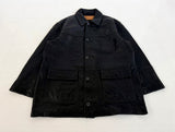 90s TimberLand WeatherGear Leather CarCoat XL Black