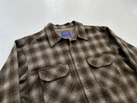 90s Pendleton Shadow Plaid Board Shirt L OD