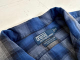 90s Polo Ralph Lauren HERITAGE SKI CAMP ShadowPlaid L/S Shirt XL Blue&Black