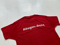 80s Haagen Dazs Shop T Shirt Deep Red