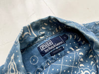 90s Polo Ralph Lauren Big Paisley Shirt L IndigoBlue
