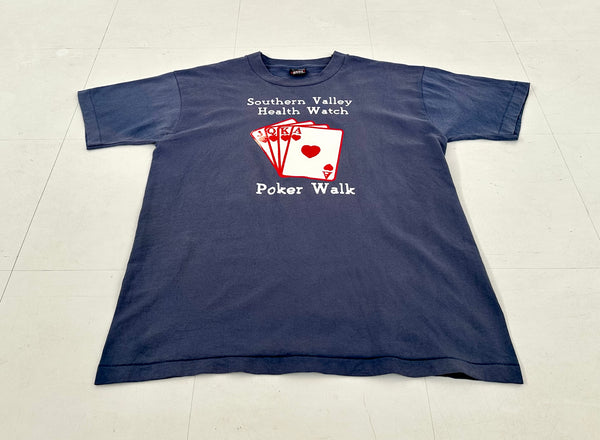 90s Poker Walk T-shirt XL Navy