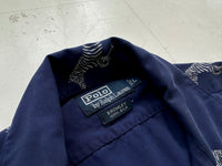 90s Polo Ralph Lauren Zebra BROMLEY Silk Loop Shirt L