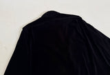 90s Polo Ralph Lauren ESTATE Velour L/S Shirt XXL Black