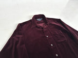 90s Polo Ralph Lauren ARMOND Velour L/S Shirt M Burgundy