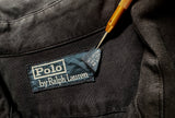 90s Polo Ralph Lauren Silk&Cotton Loop Shirt XL Black