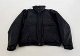 80s Eddie Bauer Leather puffer Jacket L Black
