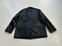 90s Polo Ralph Lauren Leather CarCoat M Black