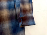 90s Pendleton Shadow Plaid Board Shirt L Blue