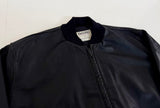 90s DeLONG Leather Varsity Jacket L Black