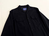 90s PENDLETON Wool Board L/S Shirt L Black