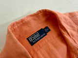 90s Polo Ralph Lauren Linen L/S Shirt XL Orange